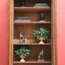 Load image into Gallery viewer, x SOLD Antique French Walnut Two Door Bookcase or China Cabinet. Four Shelves. B12428
