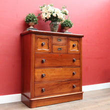 Load image into Gallery viewer, Antique Australian Cedar Chest of Drawers with Mother of Pearl Handles. B13094