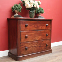 Load image into Gallery viewer, x SOLD Antique Australian Cedar Chest of Drawers - Three Graduating Drawer Cupboard. B12437
