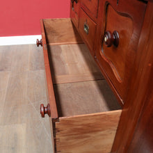 Load image into Gallery viewer, Antique Australian Cedar Chest of Drawers with Mother of Pearl Handles. B13094