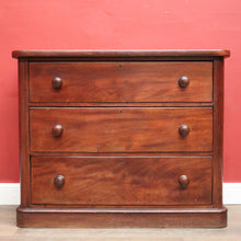 Load image into Gallery viewer, x SOLD Antique Australian Cedar Chest of Drawers - Three Graduating Drawer Cupboard. B12437