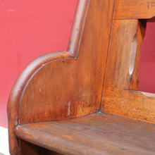 Load image into Gallery viewer, Antique Australian Mahogany Church Pew Hall or Verandah Bench Seat. B13118