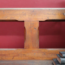 Load image into Gallery viewer, Antique Australian Mahogany Church Pew Hall or Verandah Bench Seat. B13118
