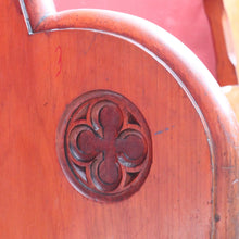 Load image into Gallery viewer, Antique Australian Mahogany Church Pew Hall or Verandah Bench Seat. B13118