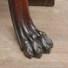 Load image into Gallery viewer, x SOLD Antique English Mahogany Marble Top Console Table / Hall Table with Claw Feet. B12379