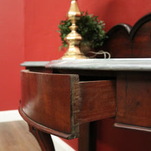 Load image into Gallery viewer, x SOLD Antique English Mahogany Marble Top Console Table / Hall Table with Claw Feet. B12379
