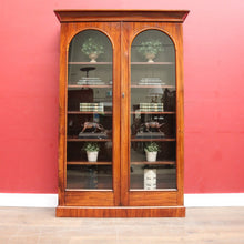 Load image into Gallery viewer, Antique Australian Cedar Glazed Two Door Bookcase or China Cabinet. B13107