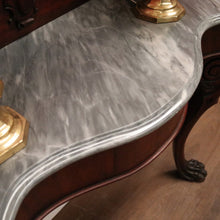 Load image into Gallery viewer, x SOLD Antique English Mahogany Marble Top Console Table / Hall Table with Claw Feet. B12379
