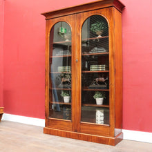 Load image into Gallery viewer, Antique Australian Cedar Glazed Two Door Bookcase or China Cabinet. B13107