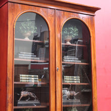Load image into Gallery viewer, Antique Australian Cedar Glazed Two Door Bookcase or China Cabinet. B13107