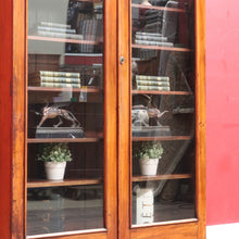 Load image into Gallery viewer, Antique Australian Cedar Glazed Two Door Bookcase or China Cabinet. B13107