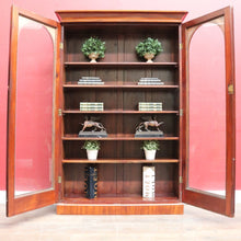 Load image into Gallery viewer, Antique Australian Cedar Glazed Two Door Bookcase or China Cabinet. B13107