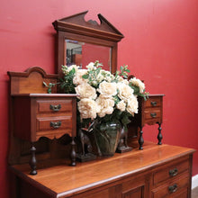 Load image into Gallery viewer, x SOLD Antique English Dressing Table with Shield Shaped Mirror and Storage. B12363