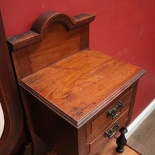 Load image into Gallery viewer, x SOLD Antique English Dressing Table with Shield Shaped Mirror and Storage. B12363