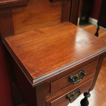 Load image into Gallery viewer, x SOLD Antique English Dressing Table with Shield Shaped Mirror and Storage. B12363