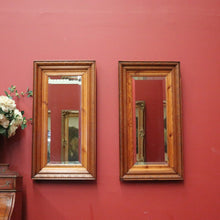 Load image into Gallery viewer, x SOLD A Pair of Antique French Pine Frame Bevelled Edge Mirrors. B12438