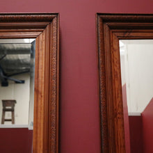 Load image into Gallery viewer, x SOLD A Pair of Antique French Pine Frame Bevelled Edge Mirrors. B12438