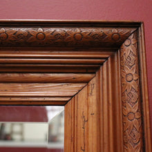 Load image into Gallery viewer, x SOLD A Pair of Antique French Pine Frame Bevelled Edge Mirrors. B12438