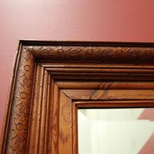 Load image into Gallery viewer, x SOLD A Pair of Antique French Pine Frame Bevelled Edge Mirrors. B12438