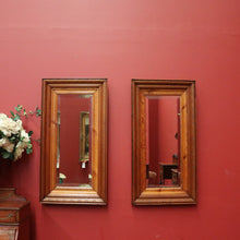 Load image into Gallery viewer, x SOLD A Pair of Antique French Pine Frame Bevelled Edge Mirrors. B12438