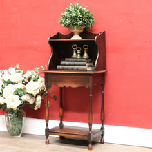 Load image into Gallery viewer, Antique English Oak Bedside Cabinet with Secret Compartment and Open Shelving. B13100