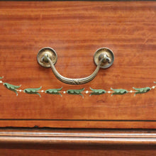 Load image into Gallery viewer, x SOLD Antique French Walnut Ladies Desk with Hand-painted detail and brass handles. B12337