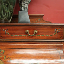 Load image into Gallery viewer, x SOLD Antique French Walnut Ladies Desk with Hand-painted detail and brass handles. B12337