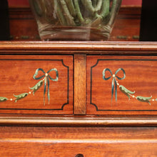 Load image into Gallery viewer, x SOLD Antique French Walnut Ladies Desk with Hand-painted detail and brass handles. B12337
