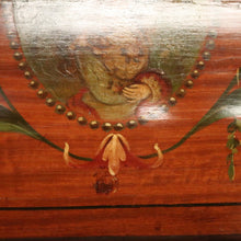 Load image into Gallery viewer, x SOLD Antique French Walnut Ladies Desk with Hand-painted detail and brass handles. B12337