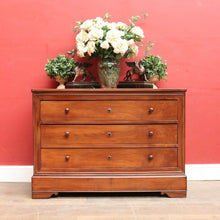 Load image into Gallery viewer, Antique French Cherrywood Louis Philippe Style Three Drawer Chest. B13104