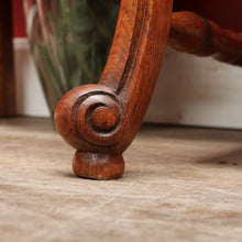 Load image into Gallery viewer, Pair of French Oak Ladder Back Chairs with Rush Seats and Acorn Finials. B12820