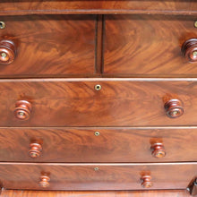 Load image into Gallery viewer, Antique Victorian Flame Mahogany Six Drawer Chest with Secret Drawer. B13108