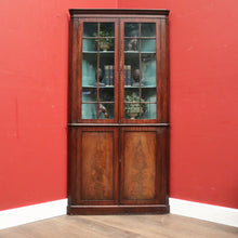 Load image into Gallery viewer, x SOLD Antique Georgian Corner Cabinet, Glass Door to Upper Section. B12445