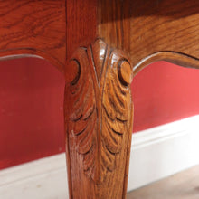 Load image into Gallery viewer, French Oak Coffee Table with Woven Cane Top Glass Cover and Carved Central Medallion. B12861