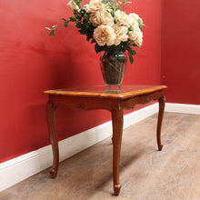Load image into Gallery viewer, French Oak Coffee Table with Woven Cane Top Glass Cover and Carved Central Medallion. B12861