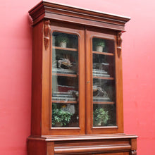 Load image into Gallery viewer, Antique Australian Cedar 4 Door 2 Height Bookcase or China Cabinet. B13105