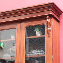 Load image into Gallery viewer, Antique Australian Cedar 4 Door 2 Height Bookcase or China Cabinet. B13105