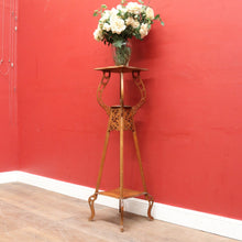 Load image into Gallery viewer, x SOLD Antique French Art Nouveau Plant Stand with Shaped Top Tiered Base and Fretted Cut Out Detail. B12764