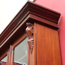 Load image into Gallery viewer, Antique Australian Cedar 4 Door 2 Height Bookcase or China Cabinet. B13105
