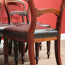 Load image into Gallery viewer, x SOLD Six Dining Chairs or Kitchen Chairs. English, Mahogany and Leather, circa 1870. B12450