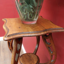Load image into Gallery viewer, x SOLD Antique French Art Nouveau Plant Stand with Shaped Top Tiered Base and Fretted Cut Out Detail. B12764