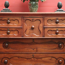 Load image into Gallery viewer, x SOLD Antique Australian Cedar Chest of Drawers, with Graduating Drawers. B12446