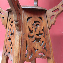 Load image into Gallery viewer, x SOLD Antique French Art Nouveau Plant Stand with Shaped Top Tiered Base and Fretted Cut Out Detail. B12764