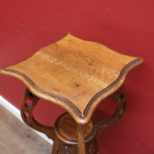 Load image into Gallery viewer, x SOLD Antique French Art Nouveau Plant Stand with Shaped Top Tiered Base and Fretted Cut Out Detail. B12764