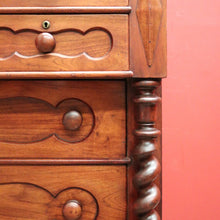 Load image into Gallery viewer, x SOLD Antique Australian Cedar Chest of Drawers, with Graduating Drawers. B12446
