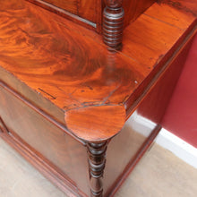 Load image into Gallery viewer, Antique English Flame Mahogany Two Part Bookcase Cabinet circa 1880. B13126
