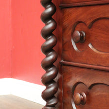 Load image into Gallery viewer, x SOLD Antique Australian Cedar Chest of Drawers, with Graduating Drawers. B12446