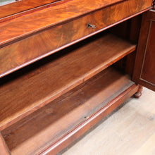 Load image into Gallery viewer, Antique English Flame Mahogany Two Part Bookcase Cabinet circa 1880. B13126