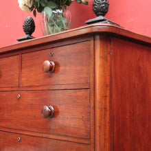 Load image into Gallery viewer, x SOLD Antique Australian Cedar Chest of Drawers or Five Drawer Chest, Graduating Drawers. B12448