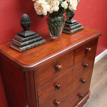 Load image into Gallery viewer, x SOLD Antique Australian Cedar Chest of Drawers or Five Drawer Chest, Graduating Drawers. B12448